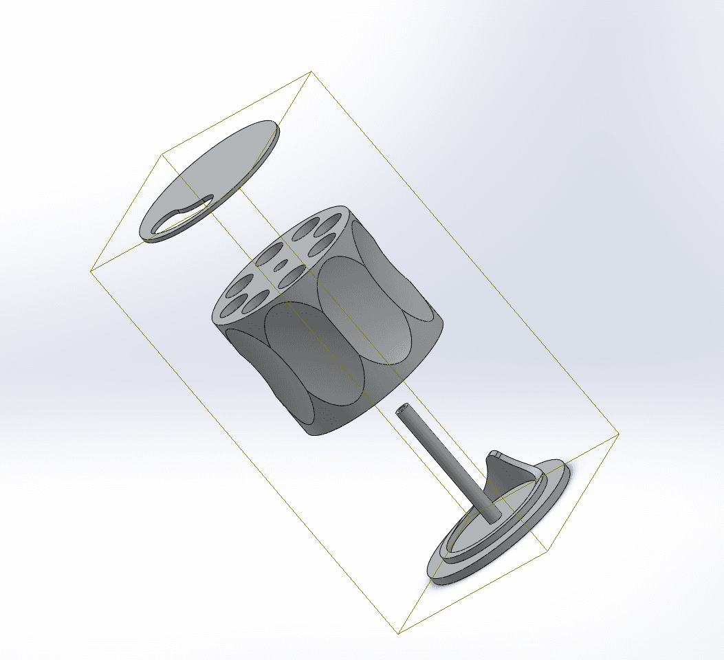 Exploded view of the Cologne Carousel assembly